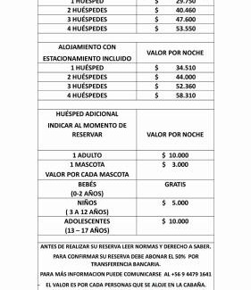 Chillan Apartamento | Cabañas Lemupewen Chillán 2 Factura