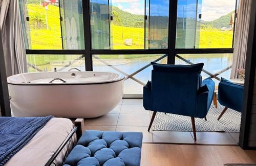 Alfredo Wagner Casa | Cabana Harmony | Jacuzzi I Vista pro Lago