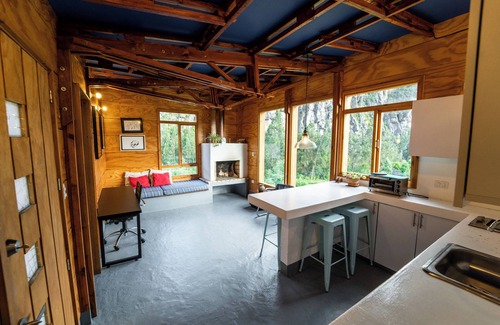 Choconta Cabina | Cabaña Tyto Alba. Acogedora cabaña de madera para 4 personas, en Suesca