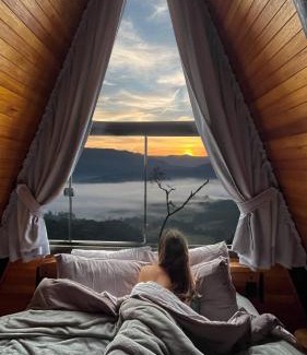 Urubici Chalet De Esquí | Cabana Vêneto A melhor vista para as montanhas