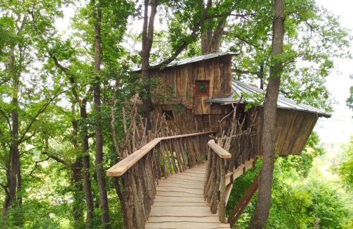 L'Isle-Bouzon Chalet De Esquí | Cabane perchée Les Cabanes de Fallot - sauna bain-froid piscine naturelle