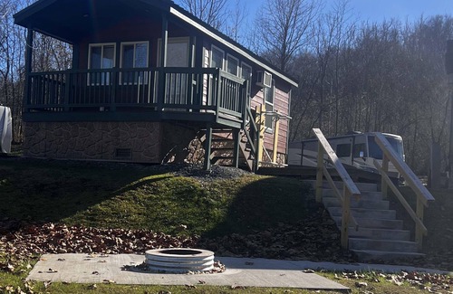 Dickerson Run Cabina | Cabin 5 - Beautiful spacious cabin w/loft and lots of windows! Breathtaking view with facing the river.