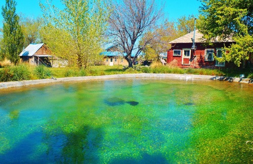 Cedarville Cabina | Cabaña en el Remoto Oasis del Rancho Nevada con Piscina del Artista