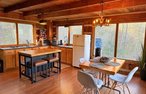 Marshall Cabina | Cabin Retreat Between Marshall and Hot Springs! Firepit, Creek, Pure Bliss!