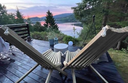 Fitjar Apartamento | Cabin with a view to water