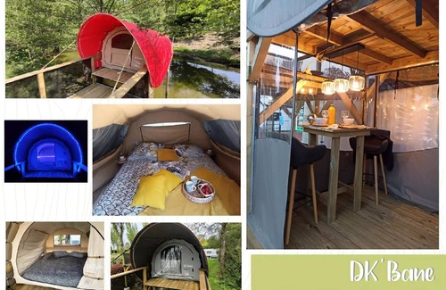 Saint Nazaire sur Charente Alquiler De RV | Camping Flower L'Abri-côtier * - NEW /D'Tente DKbane 12m² UNUSUAL - 1 bedroom + terrace (without sanitary facilities) 2 people