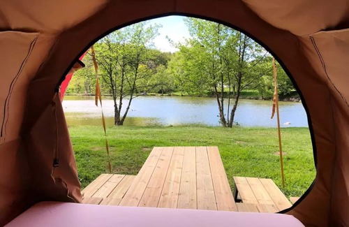 Saint-Leger-de-Fougeret Casa | Camping LA FOUGERAIE *** - Cocoon Pond 2 people