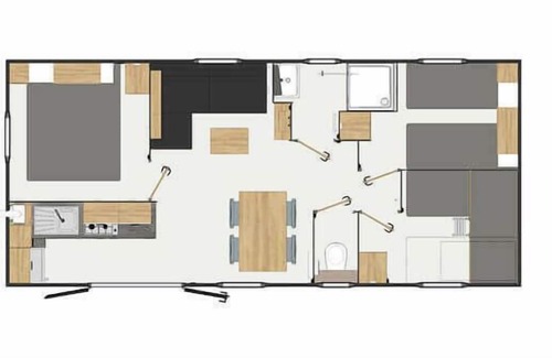 Port-Manech Casa | Camping Side O Port Manec'h *** - Mobil Home Standing 4 habitaciones 6 personas