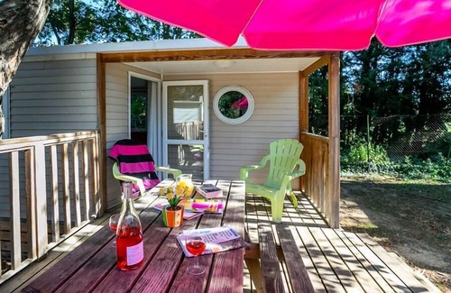 Nefiach Casa | Campsite La Garenne*** - Comfort mobile home 3 rooms 4/6 people Semi-covered terrace