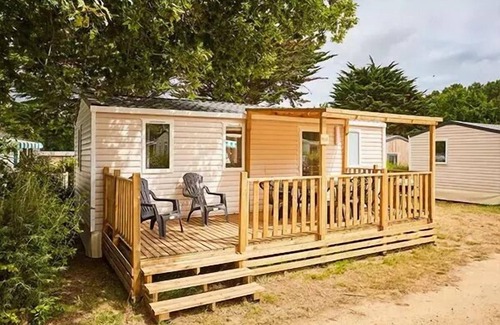Torreilles-Plage Casa | Campsite Les Dunes***** - Mobile home Comfort 4 rooms 6 people air-conditioned - TV