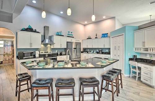 Palm Coast Casa | Canalfront Home w/ Heated Pool & Theater Room!