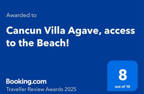 Zona Hotelera Villa | Cancun Villa Agave, access to the Beach!