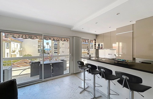 Pointe Croisette Apartamento | Cannes: Palm Beach area - 1 bedroom apartment - terrace, sea view