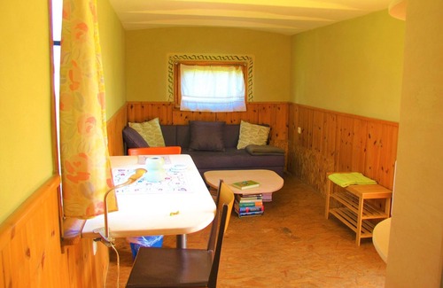 Wangelin Cabina | Caravana 4, 1 habitación con 4 camas - Caravanas en Wangeliner jardín con cocina de verano - el uso