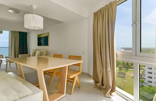 Juan Dolio - El Pueblo Apartamento | Caribbean Golden Sunset View,1BDRM Beachfront Apt.