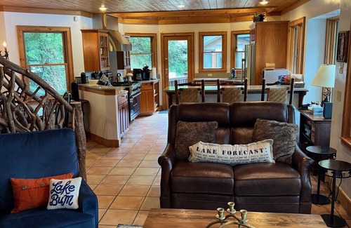 Cullowhee Casa | Carolina Charm is a modern home with cabin flare on Lake Glenville with own dock