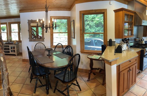 Cullowhee Casa | Carolina Charm is a modern home with cabin flare on Lake Glenville with own dock