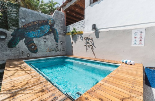 Sayulita Cabina | Casa Amaia on the main street and principal square of town.