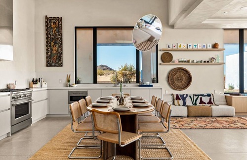 Joshua Tree Casa | Casa Azzurra by Fieldtrip | Architectural Retreat w/ Pool, Spa, & Pickleball