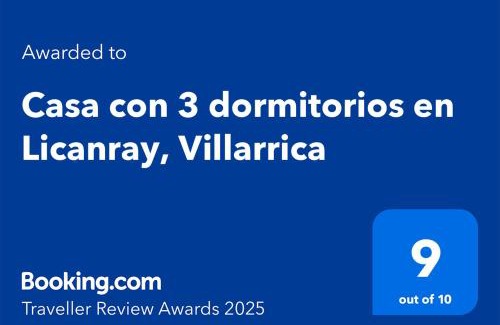 Lican Ray Casa | Casa con 3 dormitorios en Licanray, Villarrica