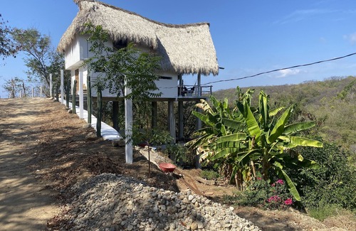 San Pedro Pochutla Casa | Casa con palapa y vista a la increíble playa del pacífico en la costa oaxaqueña