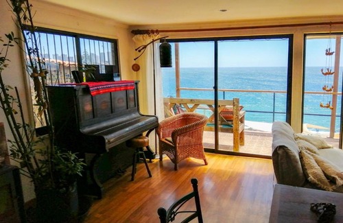 Concon Casa | Casa Concon Piscina y Terraza Vista Al Mar