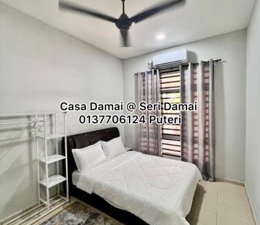 Kuantan Casa | Casa Damai Kuantan - near Taman Tas, SEMSAS, UMP,Airport, Uia, Matrik Gambang, Menara 188, 4bilik-3AC 1kipas, Ruang Tamu kipas