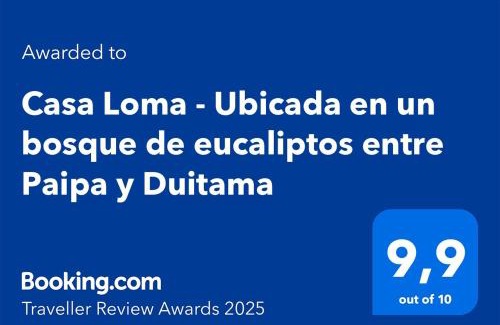 Duitama Casa | Casa Loma - Ubicada en un bosque de eucaliptos entre Paipa y Duitama