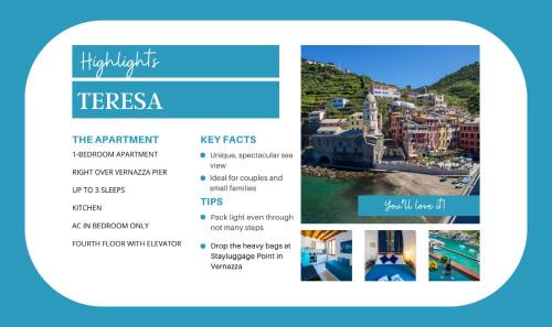 Vernazza Apartamento | Casa Teresa with AC and Balcony