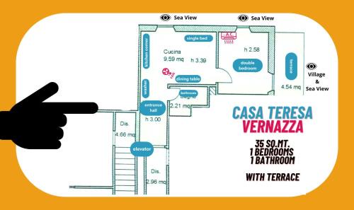 Vernazza Apartamento | Casa Teresa with AC and Balcony