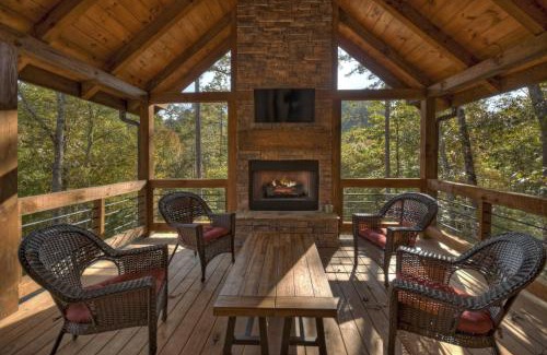 Mineral Bluff Casa | Cedar Ridge - Secluded Mineral Bluff Cabin - Hot Tub, Game Room, Outdoor Fireplace, Stunning Views