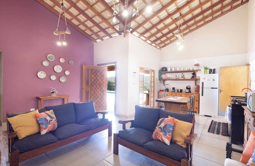 Ibiuna Chalet De Esquí | Chácara com piscina, churrasq e WiFi, pet friendly