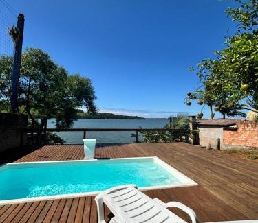 Imarui Cabina | Chalé Beira da Lagoa Jacuzzi, Lareira e Piscina
