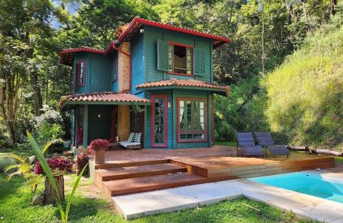 Itaipava Casa | Chalé Cantagalo, charme e romance, piscina