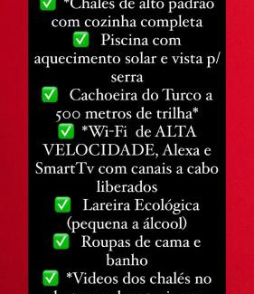 Carrancas Cabina | Chalés para temporada - Chalés Apuã - 500 metros da Cachoeira
