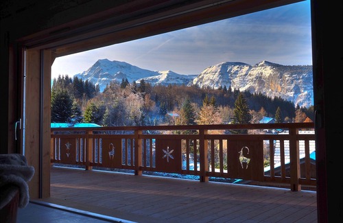 Araches-la-Frasse Chalet De Esquí | Chalet Arpitan vista panorámica gran macizo