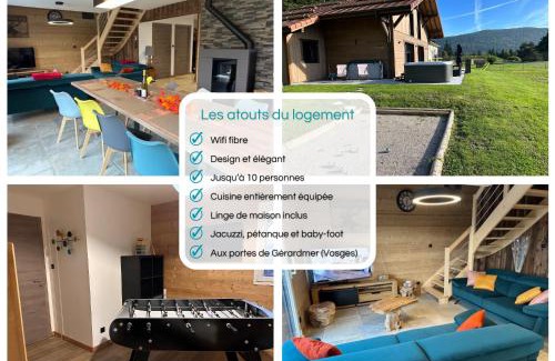 Xonrupt-Longemer Chalet De Esquí | Chalet COCOTTE - pétanque, jacuzzi & baby-foot