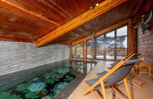 Saint-Etienne-de-Tinee Casa | Chalet Gemme - Magnifique chalet piscine sauna