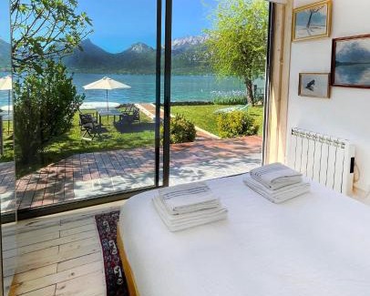 Angon Chalet De Esquí | Chalet les pieds dans l'eau avec accès direct au Lac d'Annecy