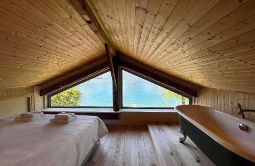 Angon Chalet De Esquí | Chalet les pieds dans l'eau avec accès direct au Lac d'Annecy
