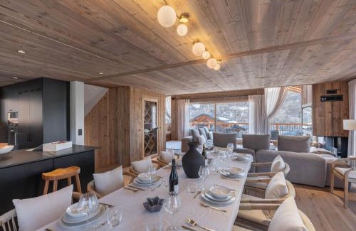 Saint-Marcel Chalet De Esquí | Chalet neuf avec piscine chauffée, espace détente, sauna, bain nordique et salle de cinéma - FR-1-570-57