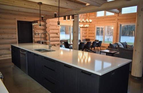 Mauricie Chalet De Esquí | Chalet un Air de Bois, riverside log cabin