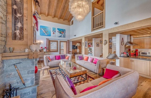 Les Brevieres Chalet De Esquí | Chalet, vista pistas, fitness, sauna, terraza, balcón, chimenea o estufa a leña, tv