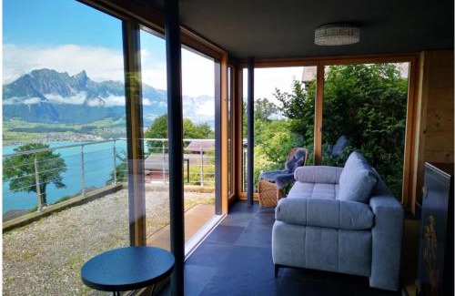 Aeschlen ob Gunten Chalet De Esquí | Chalet with panoramic views of the mountains of the Oberland and Lake Thun