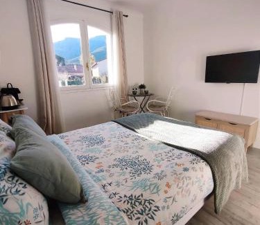 Laroque-des-Alberes Casa | Chambre climatisée entre mer et montagne, avec SDB et WC privatifs