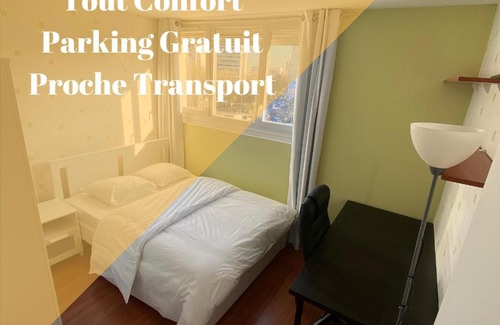 Massy Casa | Chambre (Pluton) - Proche gare TGV et PARIS
