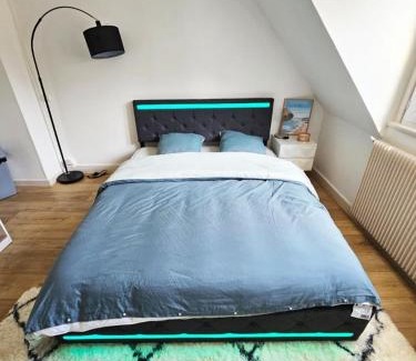 Le Portel Apartamento | Chambre privée à 50 m de la plage- Parking privé, salle de bain et cuisine commune