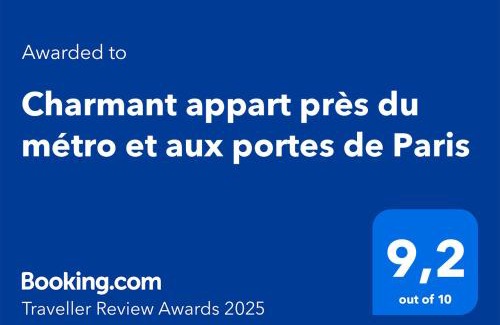 Saint-Ouen Apartamento | Charmant appart près du métro et aux portes de Paris