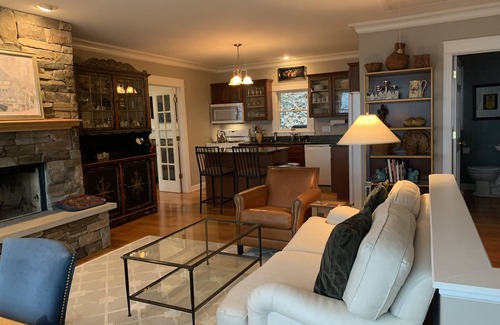 Shorewood-Tower Hills-Harbert Casa | Charmer with lake views, hot tub, fire pit, and short walk to private beach.