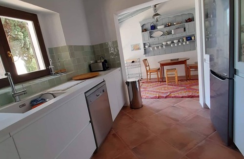 Sant Agusti des Vedra Villa | Villa con encanto Can Vicent Masia con piscina, vista a la montaña, wifi, terraza y jardín